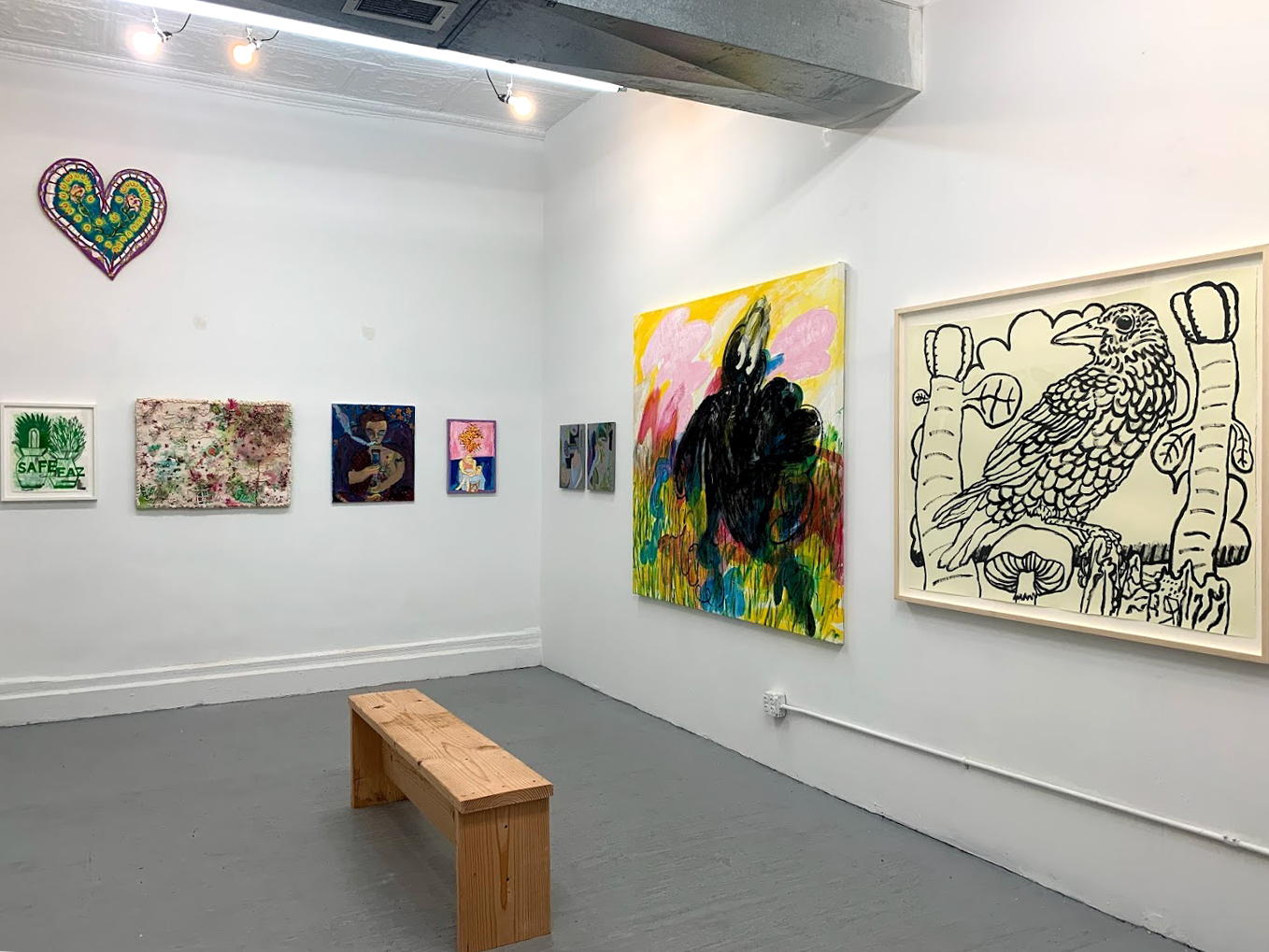 A Gathering in situ with my painting in the center. A Gathering in situ with my painting in the center.