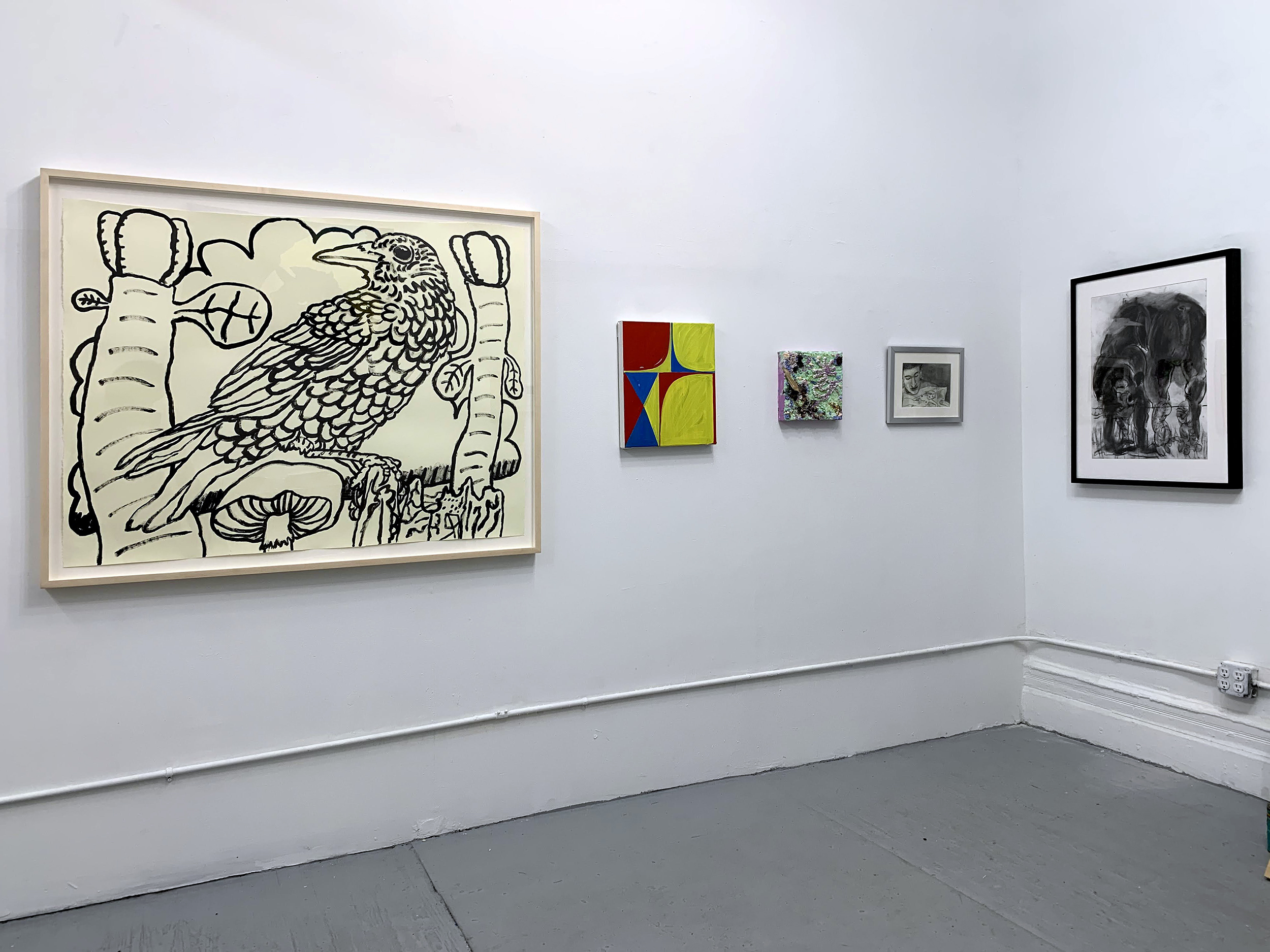 A Gathering in situ. My framed drawing is hanging on the far right. A Gathering in situ. My framed drawing is hanging on the far right.